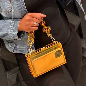 Orange (clear) fashion purse